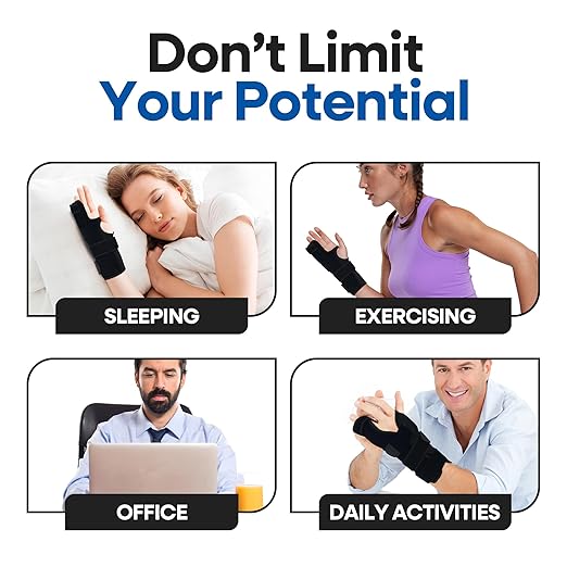 Pinky Finger Splint Boxer Fracture Brace | Ulnar Gutter Splint Hand Brace | Ring & Little Finger Splints | Broken Metacarpal Support Cast | Dupuytren's Contracture | Boxers Pinky Braces (LARGE LEFT)