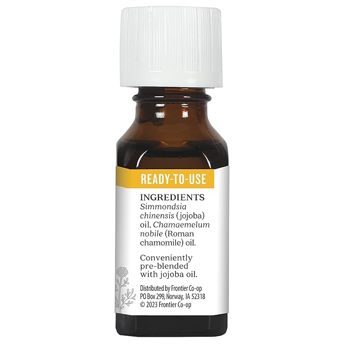Aura Cacia Roman Chamomile in Jojoba Oil, 100% Pure Therapeutic Grade, 15ml