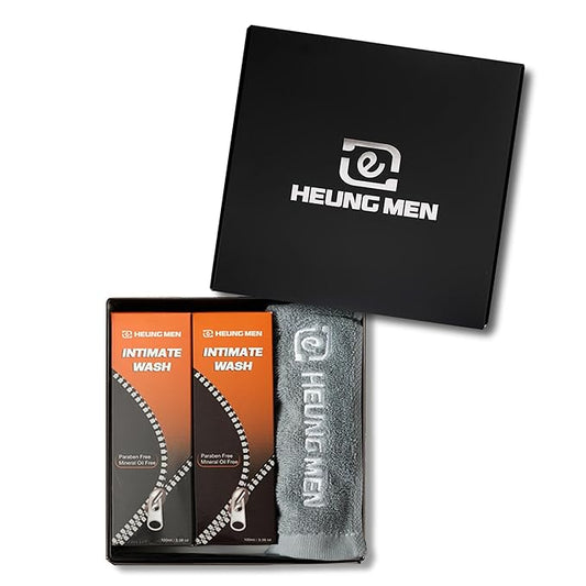 Intimate Wash for Men Combo Pack of 2 | Foaming Cleanser with Green Tea & Orange Oil | pH Balanced | Natural Ingredients | Cool, refreshing feeling | 6.67 fl oz Total | 2 pc Gift Set