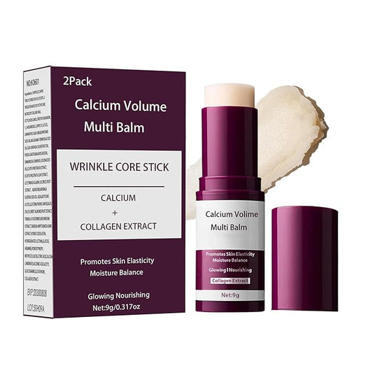 2-Pack Calcium Multi Balm Stick -Collagen Moisturizing Balm Stick for Face,Eyes & Neck, Anti-Wrinkle Eye Cream, Wrinkle Core Sticks For Firming Skin,Hydrating,Anti-aging