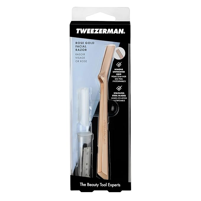 Tweezerman Rose Gold Facial Razor