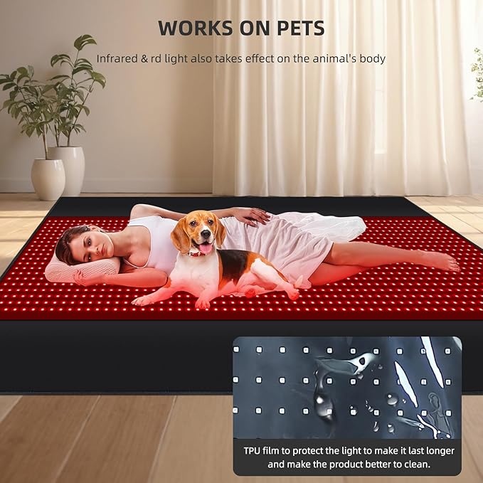 Red Light Therapy Full Body Device, Infrared Light Therapy Large Mat Sleeping Bag for Full Body Wrap, High Power 660nm&850nm 2520 LEDs Whole Body Therapy Blanket for Body Pain Relief, Energy Recovery