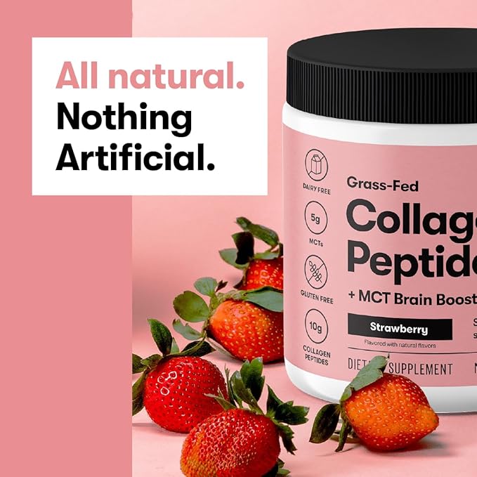 Perfect Keto Collagen Peptides Protein Powder with MCT Oil, Hydrolyzed Collagen, Type I & III Supplement, Gluten Free Grass Fed, Low Carb, Keto Coffee Creamer, Collagen for Women & Men, Peanut Butter