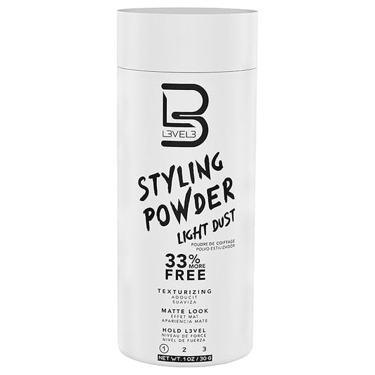 L3 - Level 3 Light Hold Styling Powder - Natural Matte Hairstyle - Texturizing and Volumizing (2 Pack)