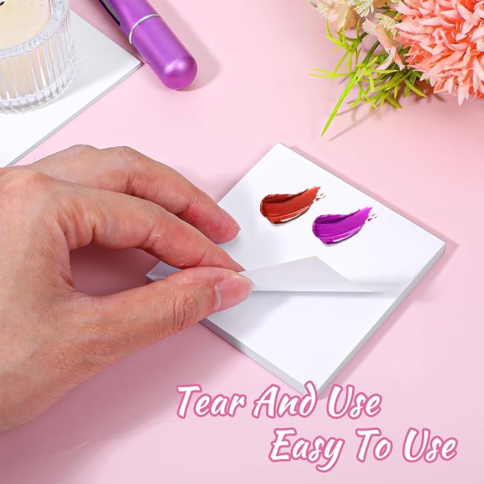 150 Sheets Nail Art Palette Paper, 3 Sizes Disposable Nail Polish Palette Paper with Stainless Stirring Rod Waterproof Makeup Mixing Palettes Papers for Makeup Nails Gel Mixing Home Salon