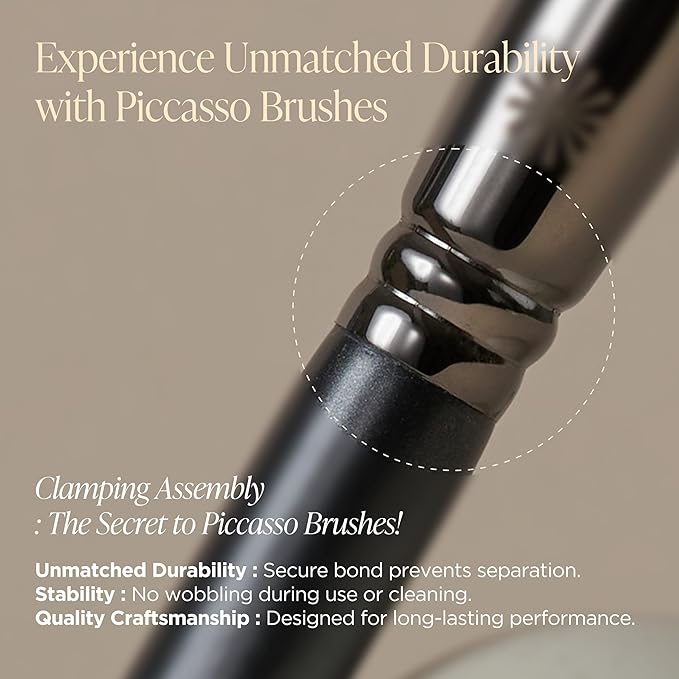 Piccasso 722 Angled Eyeliner Brush – Thin Flat Eyeliner Brush for Precise Eye Makeup, Ideal Eyeliner Tool for Liquid Eyeliner, Gel, and Powder – Professional Eyeshadow and Facial Brush