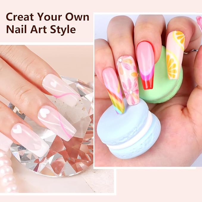 6PCS Double-Ended Nail Art Brush Kit For Gel Polish, Liner, Drawing, And Detailing - Professional Nail Design Pen And Paint Brushes Set