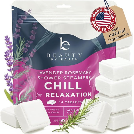 Shower Steamers Aromatherapy - USA Made with Natural Ingredients & Lavender Oil, Valentines Day Gifts, Large Shower Bombs for Stress Relief, Relaxing Spa Gifts for Women & Men, Luxury New Mom Gifts