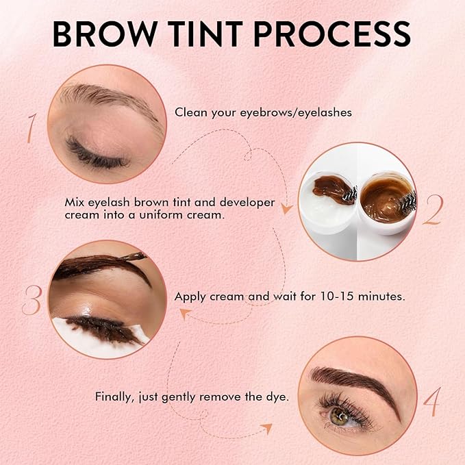 Lash Color Kit Brown Professional Lash and Brow Color Kit with Natural Effects Long Lasting Lasts 4 Weeks Easy to Use for Salon & Home Use