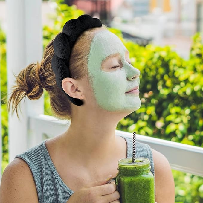 WSICSE Spa Headband for Washing Face, Skincare Headbands Puffy Padded Keep Hair Dry Valentines Day Gifts for Wife