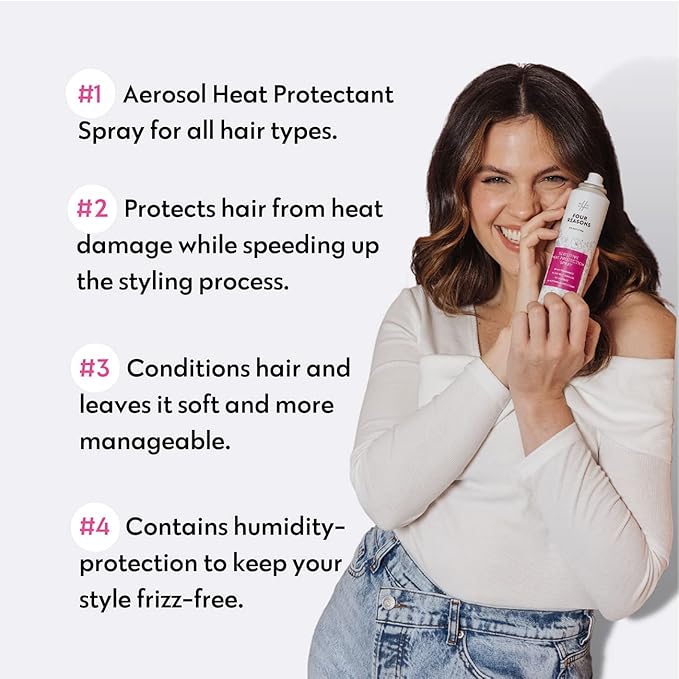 No nothing Heat Protectant Spray for hair - Hypoallergenic, Fragrance Free, 4.97oz - Ultimate Thermal Protection for all hair types, Salon-Worthy Shine for Color-Treated Hair