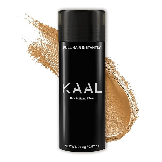 KAAL Hair Fibers - (27.5g, Light Blonde), Refillable Hair Powder Filler to Conceal Thinning Areas for Men and Women