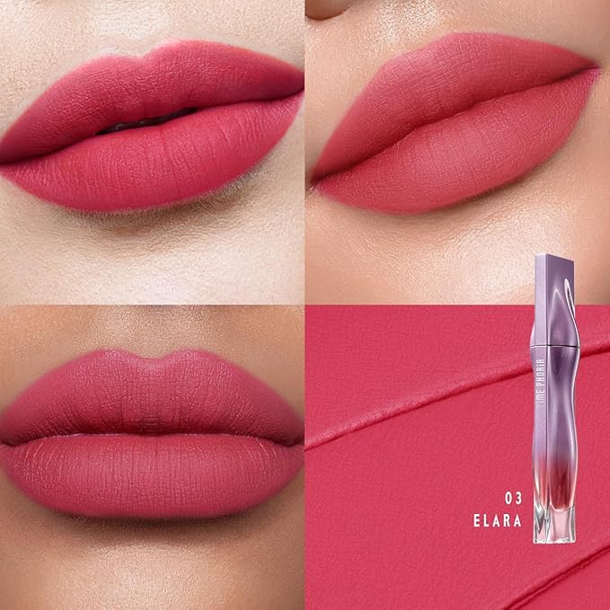 Nebula Velvet Lip Cream, 03 Elara Soft Pink Lip Color, Velvet Matte Finish, Lightweight Non-Drying Soft CreamTexture, Blurs Lip Lines, High Pigment Transfer-Proof Long-Lasting Lip Tint