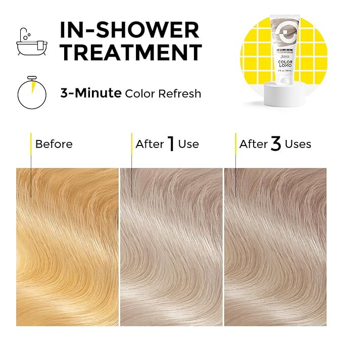 COLORLOMO Semi Permanent Hair Color - 6 oz Color Depositing Conditioner with Shea Butter & Almond Oil- Color Conditioner Depositing Hair Mask - Vegan, Paraben, Ammonia & Sulfate Free -Light Ash Brown