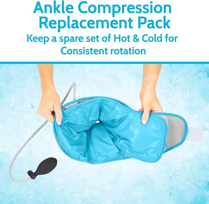 Arctic Flex Gel Replacement Pack - Reusable Ice Brace - Hot and Cold Gel Pack for Injuries, Pain Relief, Swelling - Flexible Therapy Compression Wrap (Compression Ankle)