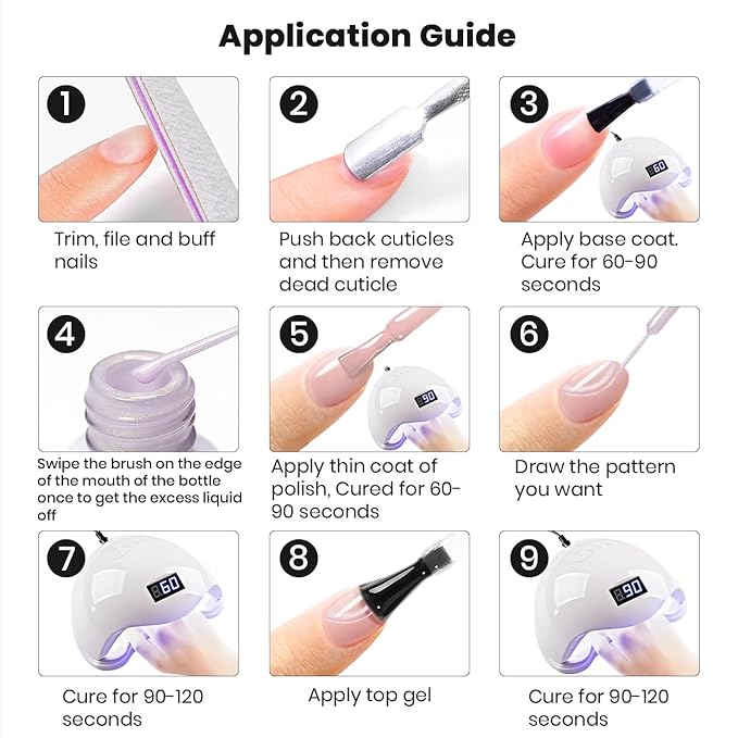 RARJSM Pearl Gold Gel Liner Nail Art Pearlescent Milky Light Purple White Golden Shell Glitter Swirl Effect Gel Nail Polish 8ml Build in Thin Brush Painted Drawing Striper Gelpolish Curing Requires