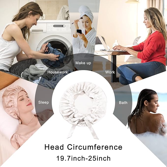 DAISYSILK 100 Pure Mulberry Silk Hair Bonnet for Sleeping Silk Hair Wrap for Women