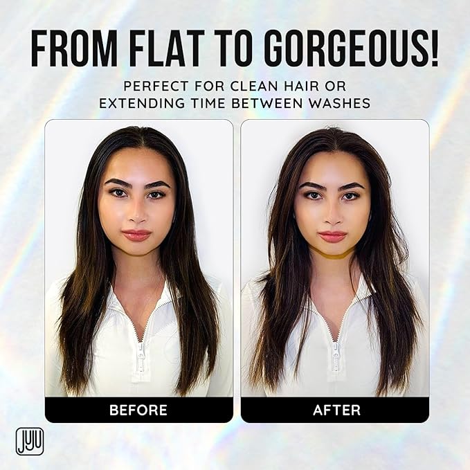 Juju Styling Texture Powder & Travel Size Dry Shampoo for Women & Men Pump 2 Oz (Light) - Non Aerosol Dry Shampoo for Women, Hair Texturizer for Volume, Fragrance Free Hair Care for All Types of Hairs