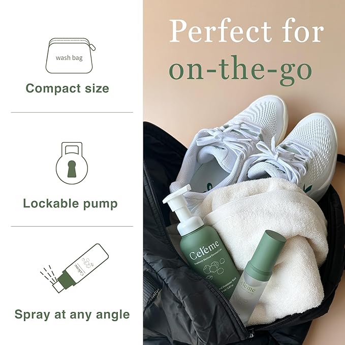 Feminine Care – All-Natural Soapberry Foaming Wash & Mist Sets, pH-Balanced and Hypoallergenic, Fragrance & Paraben-Free, Odor Control, Soothes Itchy, Dry, Sensitive Skin, Pregnancy-Safe