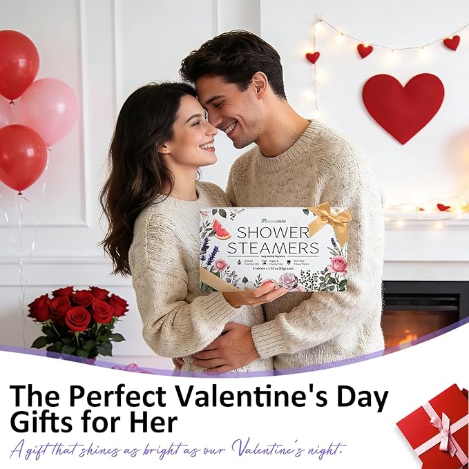 Shower Steamers Aromatherapy Birthday Gifts for Women - 8 Pack Valentines Day Gifts for Her Mom Wife, Shower Bombs with Essential Oils, Self Care Relaxation Home Spa Gift Set, Easter Basket Essential