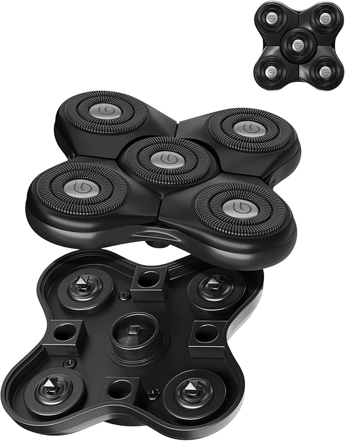 BaldiePro Blade Refill 2.0 + Chamber - Electric Shaver Replacement Head For BaldiePro Head Shaver - Electric Razor Replacement Blades for Bald Head and Face - Waterproof for Wet and Dry Shave