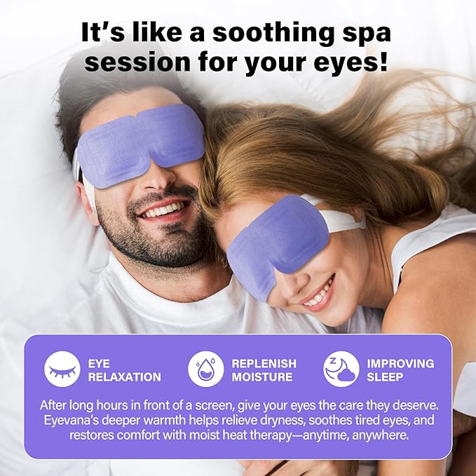 16 Packs Steam Eye Mask, Extra Deep Heat for Dry Eyes, Fast Relief for Irritation, Stye, Puffy Sensitive Eyes and Eye Strain, Disposable Self Heating Warm Compress (Ultra-Soft Lavender)