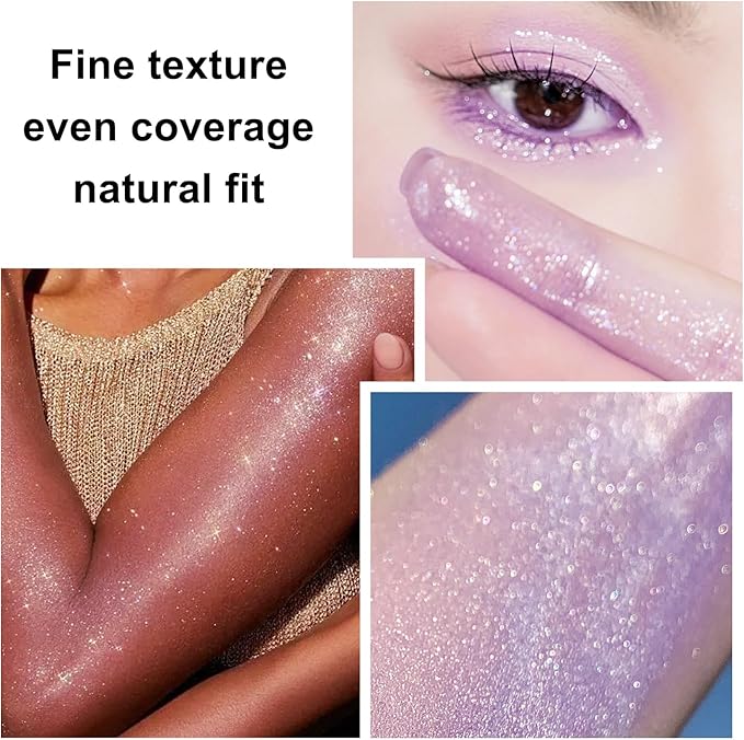 Hair and Body Glitter Spray, 1PC Purple Glitter Hairspray Dry Powder Makeup for Clothes, Festival Rave Prom Loose Sparkle Powder,Holographic Ultra Fine Resin Glitters for Crafts,10g (1PC Purple)