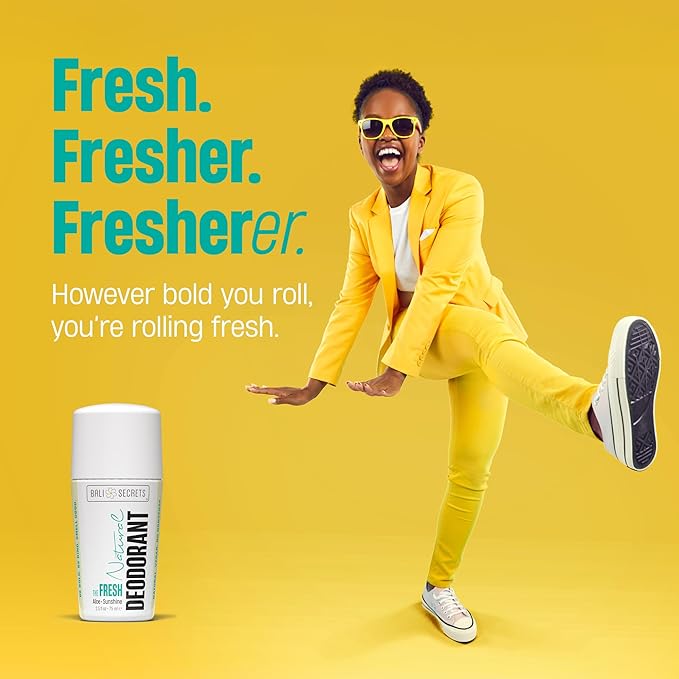 Bali Secrets Natural Deodorant for Women & Men. Nonsense Free. Clean Formula for Sensitive Skin. Strong & Reliable Odor Protection. No Synthetic Aluminum. Organic & Vegan [THE FRESH]