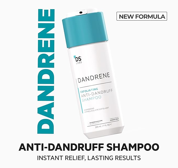DS Labs Revita Shampoo & Dandrene Anti-Dandruff Shampoo Bundle - Supports Hair Density & Scalp Health, Strengthening, Thickening, Flake Control, For Men & Women