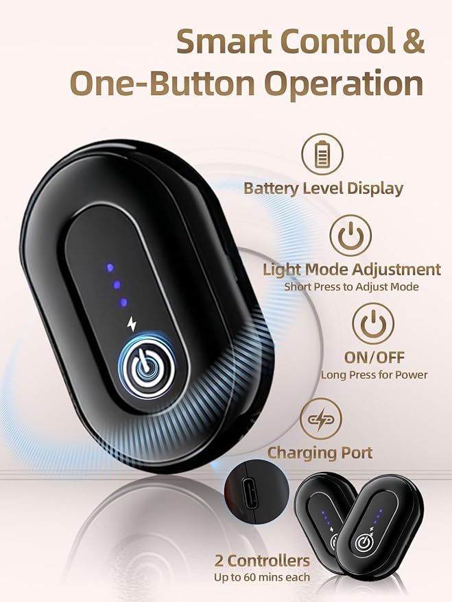 Red Light Therapy for Face, Waterproof Wireless 272 LED Mask with 850nm NIR, 4 Modes 60-Min Battery, 2 Controllers, Timer Function, Enjoy Salon-Level Results for Home Working Travel Yoga