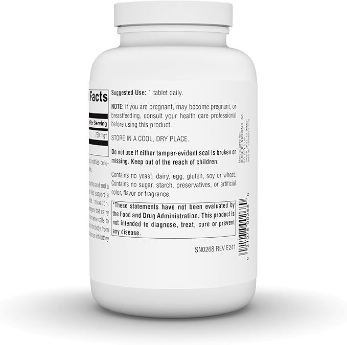 Source Naturals Serene Science GABA 750 mg Calm Mind - 180 Tablets