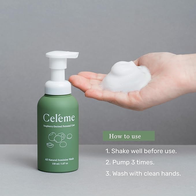 All-Natural Soapberry Feminine Wash (2 Pack) – pH-Balanced, Hypoallergenic Cleanser for Daily Comfort & Intimate Care | Fragrance/Paraben-Free, Supports Natural Moisture | Pregnancy-Safe