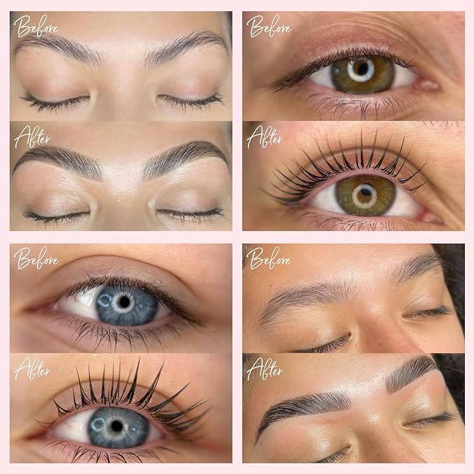 One V Salon Brow Lamination & Lash Lift Kit – 2-in-1 Eyebrow Lamination & Eyelash Lift Set | At-Home DIY Kit for Fuller Brows & Curly Lashes | up to 20 applications with All Tools Included