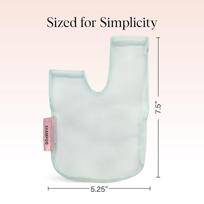 Kitsch Bar Soap Saver Bag – Patented Mesh Bag Soap Holder for Shampoo and Conditioner Bars - Extends Use & Prevents Soggy Mess - Recycled Mesh Beauty Pouch, Eco-Friendly – Mint