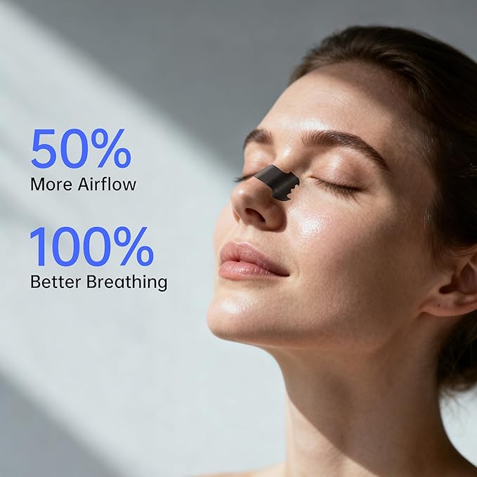 Nasal Strips for Snoring, Nose Strips for Breathing Help Stop Snoring Drug-Free Snoring Solution, Sweat Resistant Nasal Strips for Breathing for Improves Sleep Quality (30 Count)