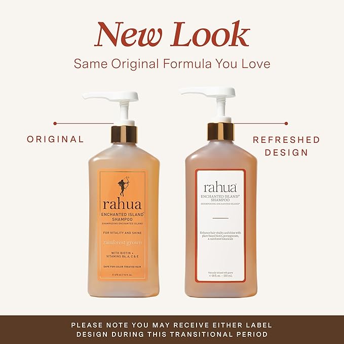 Rahua Enchanted Island Shampoo, Vegan, Sulfate Free Nourishing Shampoo with Biotin, For All Hair Types, Supports Healthy Growth and Shine, Coconut Guava Scent, Hair Care for Men and Women, 16 Fl Oz