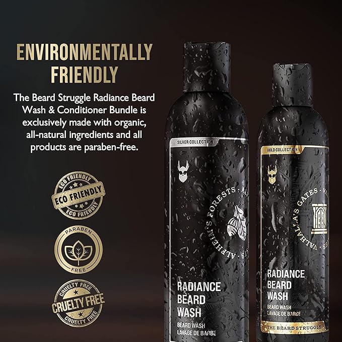 The Beard Struggle Radiance Beard Wash – Gold Collection, Hoenir’s Poem – Cleanse, Nourish & Soften – Beard Cleanser for Men (8 fl oz)