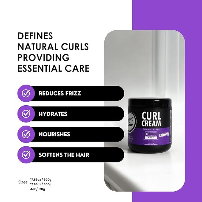 Rolda Curl Cream - Curly Hair Products for Men - Anti Frizz Curl Defining Cream with Oil Blend - Hydrates, Enhances Shine & Texture - Nourishes & Softens Strands - Non-Greasy & Lightweight (8.81 oz)