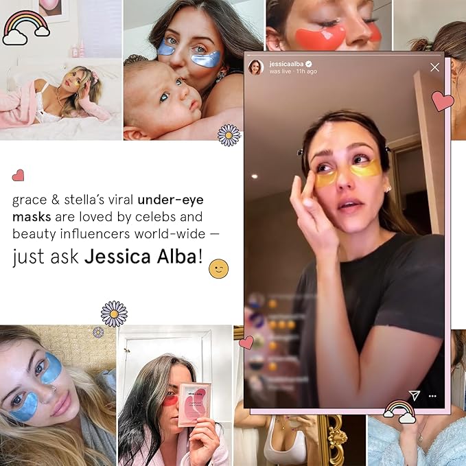 grace & stella Under Eye Patches (12 pairs) Eye Masks for Dark Circles and Puffiness - Valentines Gifts for Sister, Travel & Self Care Gifts, Bachelorette Party Favors - Vegan Cruelty-Free Skin Care