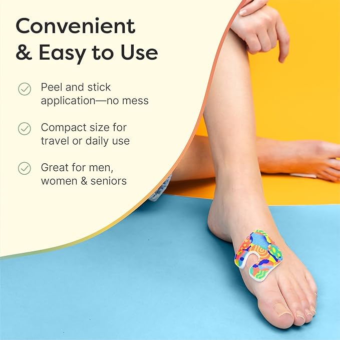 ZenToes Callus Pads | U-Shaped Design Moleskin Blister Pads | Self-Stick Adhesive Felt All Day Comfort Cushions for Calluses and Corns | Reduce Pressure and Friction | 18 Count (Motion Mosaic)