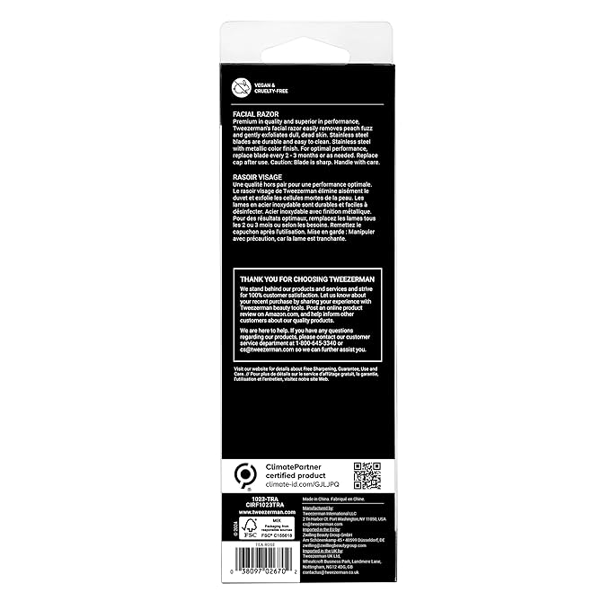 Tweezerman Exclusive Tea Rose Facial Razor