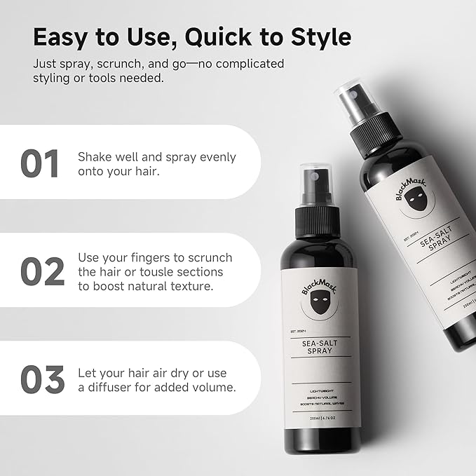 Sea Salt Spray for Men – Volume & Texture, Lightweight Hold, Effortless Style