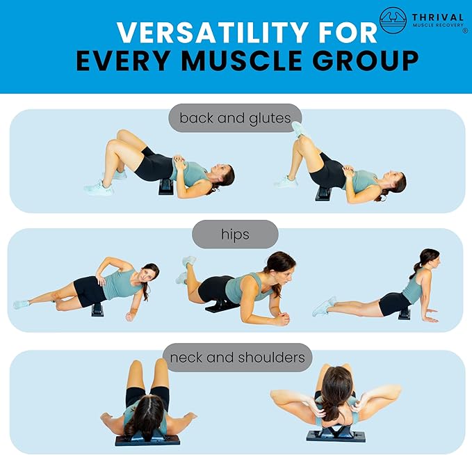 Thrival Wave - Fully Adjustable Psoas Muscle Release Tool for QL, Hip Flexor, Back, Hamstring, Glute, Iliacus, and Neck Pain - Trigger Point and Myofascial Release Tool - Carbon Black