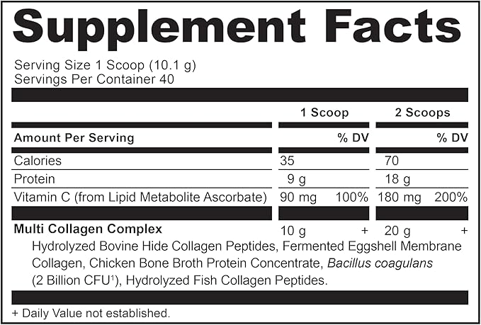 Ancient Nutrition Collagen Peptides Powder, Multi Collagen Protein, Women & Men, Vitamin C, Probiotics, Hydrolyzed Collagen, Supports Skin, Joints, Gut Health, Unflavored, 40 Servings