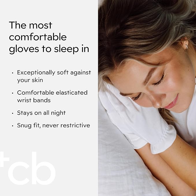 Clearbody Organics 100% Organic Cotton Gloves - 5 Pairs, Small, White - DIY Hand Spa - Hand Moisturizing Gloves for Sensitive Skin - Cotton Liners for Daily Tasks