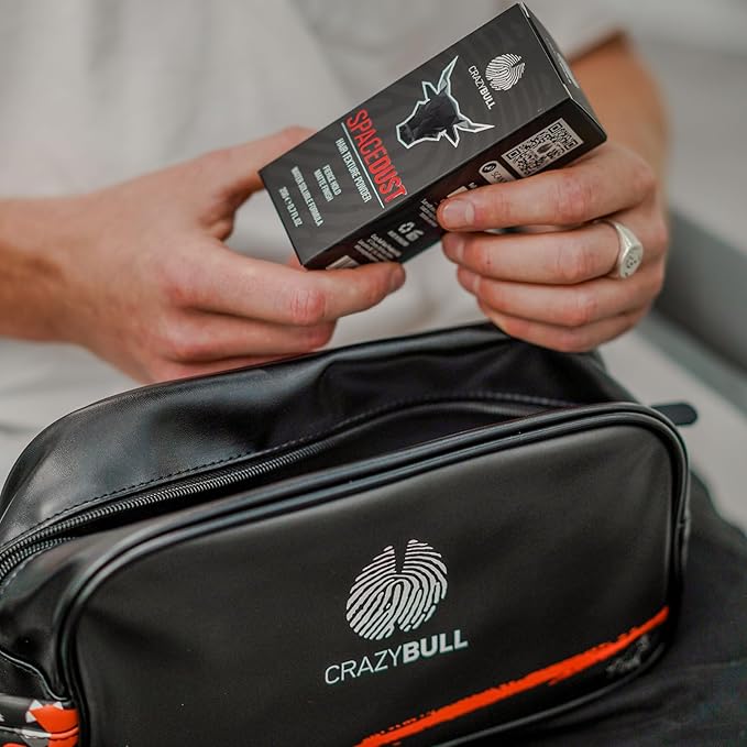 Crazy Bull Hair Space Dust Hair Texture Powder - Vegan Friendly Men - Lightweight Short-Medium Hair - 0.7 oz