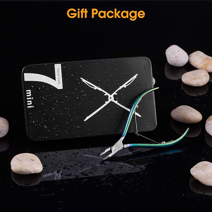 Cuticle Trimmer-opove Cuticle Remover Cuticle Nipper Professional Stainless Steel Cuticle Cutter Clipper Durable Pedicure Manicure Tools for Fingernails and Toenails,X7 mini Color Gradient