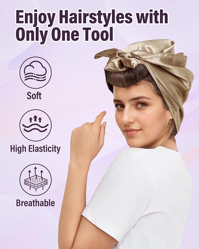 Heatless Hair Curler Overnight Curls-3 Pcs No Heat Curling Blowout Rod to Sleep In,Hair Rollers with Satin Scarf