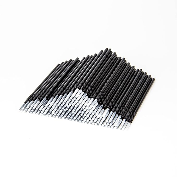 i-Laesh 400pcs Disposble Micro Applicators Brushes for Eyelash Extension Cotton Swabs Makeup Oral and Personal Care Mini Grafted Bottled Remove Glue - Black (Bottled - Pro Grip)