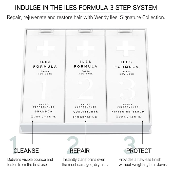 ILES FORMULA Weightless Styling Cream & Finishing Serum with Heat Protection, Non-Greasy Hair Repair Treatment for Damaged Hair, Anti-Frizz Blow Dry Product with Silk Extract & Macroloba Seed (500mL)